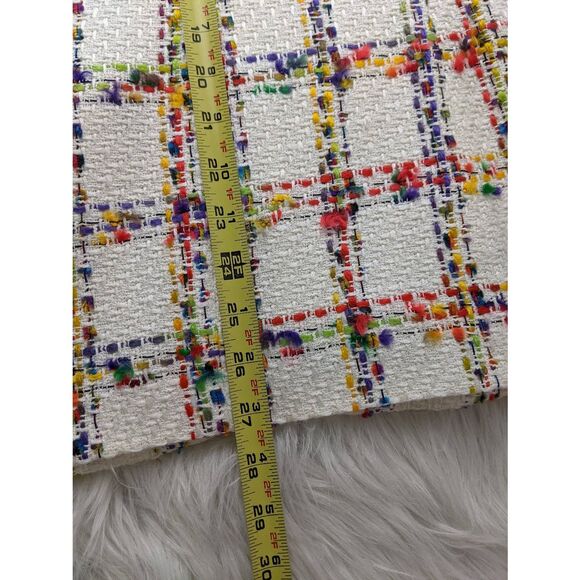 Doncaster Rainbow Tweed Texture Blazer Jacket Woven Knit 3 Buttons Womens 8 Medi - Picture 8 of 8